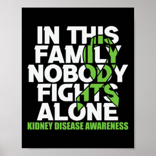 Poster Sensibilisation aux maladies rénales Ruban Famille