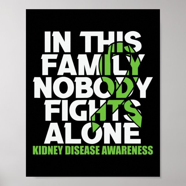 Poster Sensibilisation aux maladies rénales Ruban Famille (Devant)