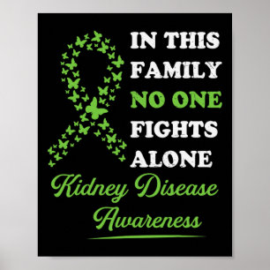 Poster Sensibilisation aux maladies rénales Ruban Famille