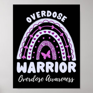 Poster Sensibilisation aux surdoses des guerriers Arc-en-