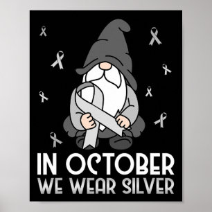 Poster Sensibilisation En Octobre Nous Portons Gnom Silve