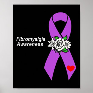 Poster Sensibilisation Fleurs de ruban violet