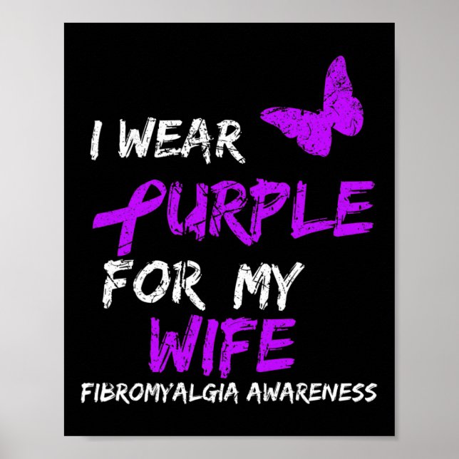 Poster Sensibilisation Je Porte Du Violet Pour La Femme 1 (Devant)