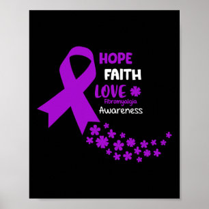 Poster Sensibilisation L'Espoir Foi Amour Fibromyalgie Aw