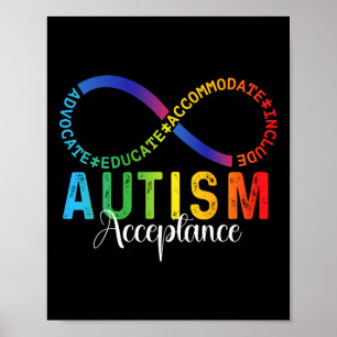Poster Sensibilisation sur l'autisme Acceptation Infinity