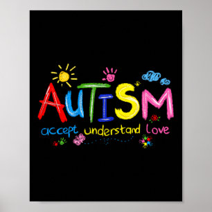 Poster Sensibilisation sur l'autisme Accepter Comprendre 