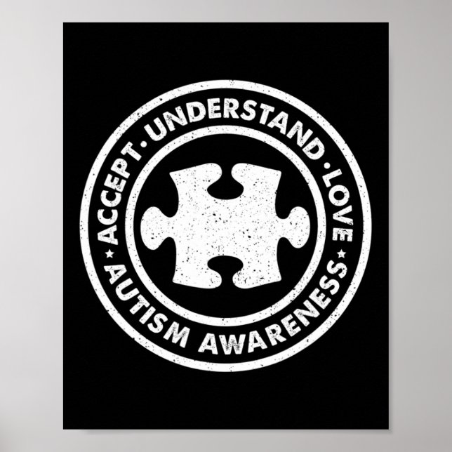 Poster Sensibilisation sur l'autisme Accepter Comprendre  (Devant)