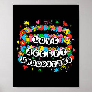 Poster Sensibilisation sur l'autisme Accepter l'amour Com