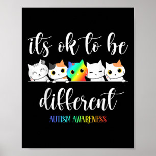 Poster Sensibilisation sur l'autisme Cat Son Ok D'Être Di
