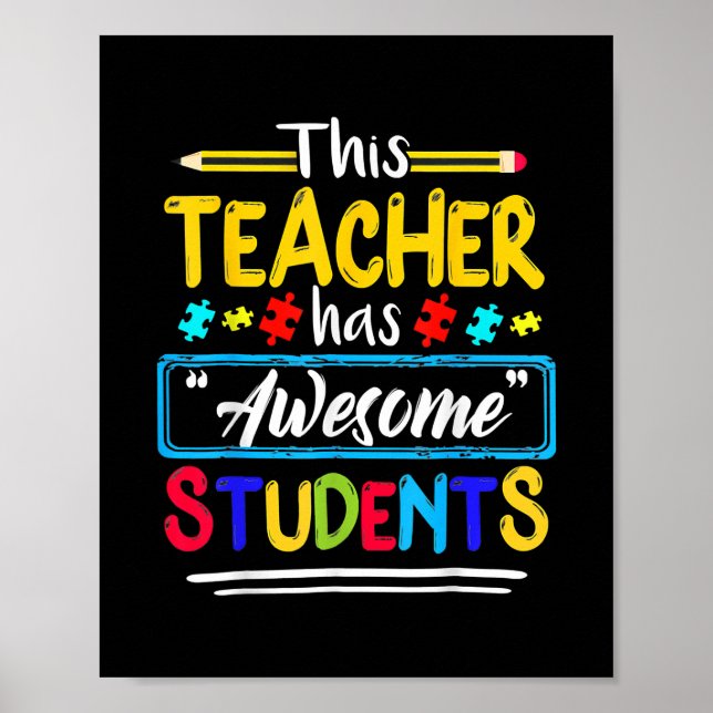 Poster Sensibilisation sur l'autisme Ce Professeur A Un É (Devant)