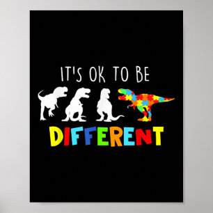 Poster Sensibilisation sur l'autisme Dinosaur Enfants Gar
