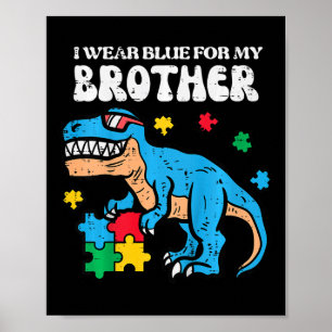 Poster Sensibilisation sur l'autisme Enfants Bleu Pour Mo