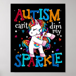 Poster Sensibilisation sur l'autisme Enfants Unicorne Pou