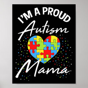 Poster Sensibilisation sur l'autisme Fier Maman Puzzle Co