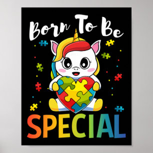 Poster Sensibilisation sur l'autisme Né Spécial Unicorn P