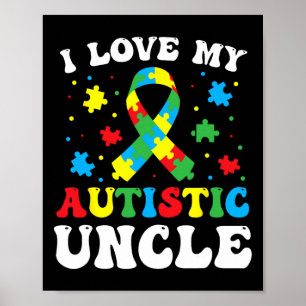 Poster Sensibilisation sur l'autisme Oncle J'Aime Mon Onc