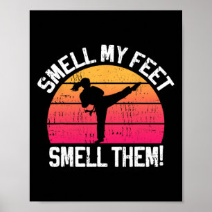 Poster Sentez Mes Pieds Sentez-Les Karaté Girl Martial Ar