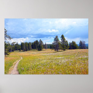 Poster Sentier de la prairie du parc national de Yellowst