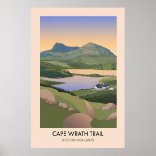 Poster Sentier de randonnée sur longue distance Cape Wrat