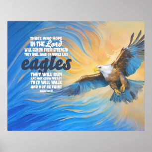 Poster S'envoler sur des ailes comme les aigles