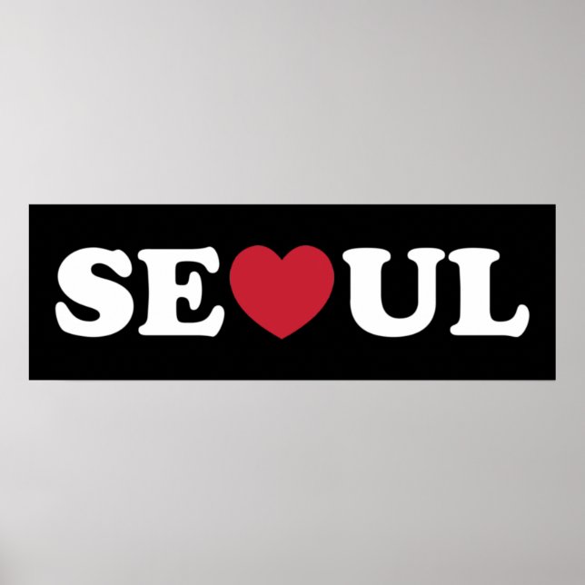 Poster Séoul Love Heart (Devant)
