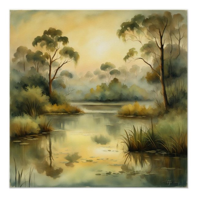 Poster sephia landscape (Devant)