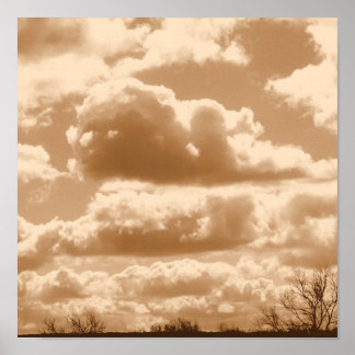 Poster Sepia Clouds