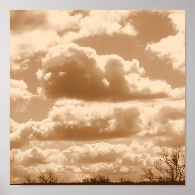 Poster Sepia Clouds (Devant)