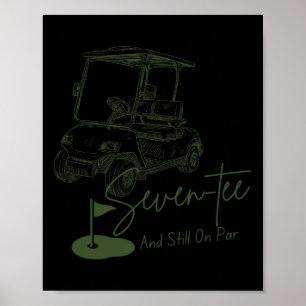 Poster Sept Tee Toujours Sur Par 70E Anniversaire Golf L