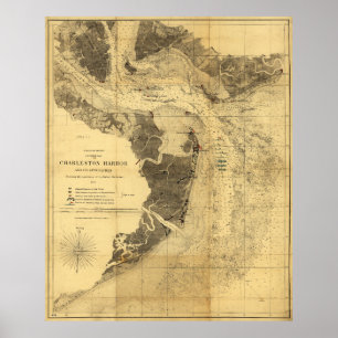 Poster Septembre 7, 1863 de carte de guerre civile de