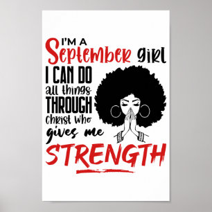 Poster Septembre Fille Christian Femmes Priez Anniversair