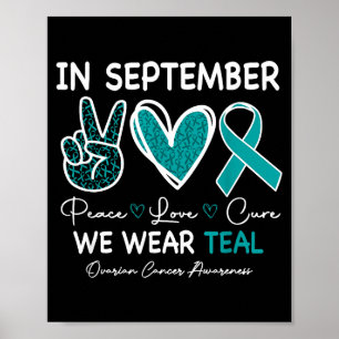 Poster Septembre, nous portons le vert de cobalt pour la