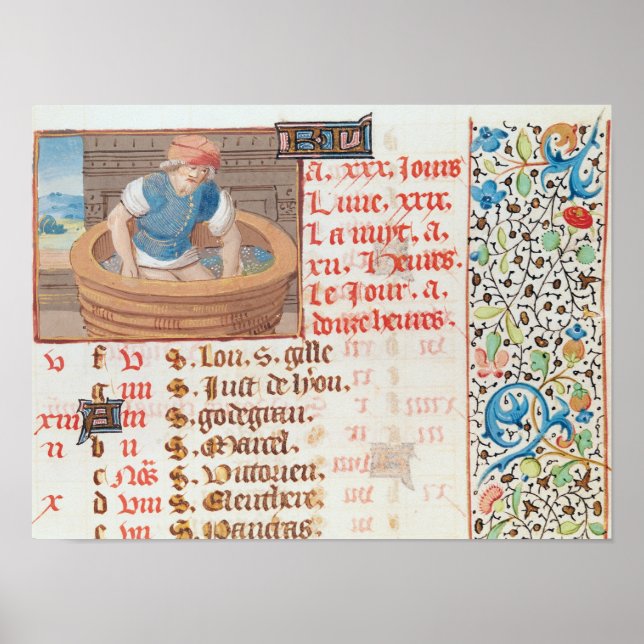 Poster Septembre : Trampling Grapes (Devant)