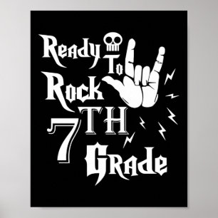 Poster Septième Année Prêt À Rock 2E Année Retour À Scho