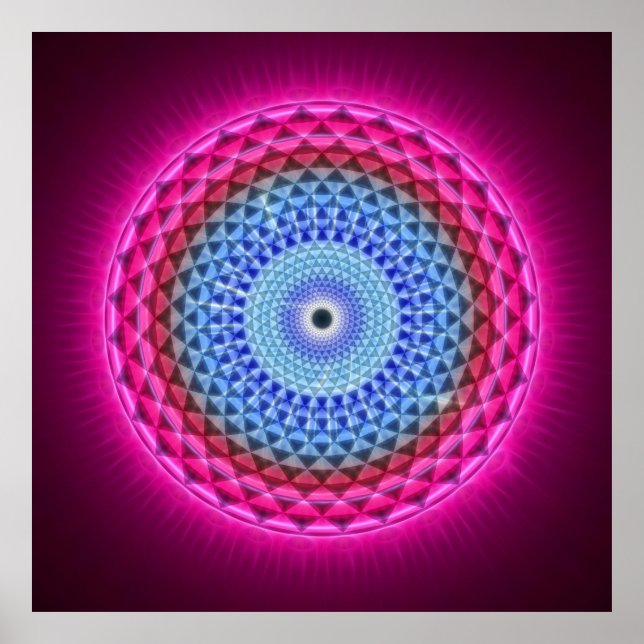 Poster Septième Chakra - Sahasrara - 1000 Petalled Lotus (Devant)