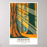 Sequoia National Forest Californie Vintage