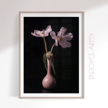Serbe tulipe sauvage morceau de vie mur d'art impr