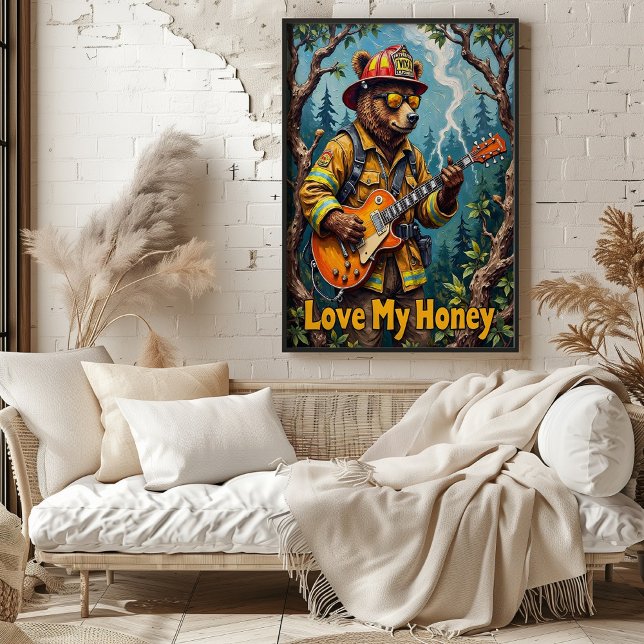 Poster Serenade de bois : Notes élevées de l'ours (Créateur téléchargé)