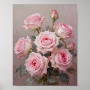 Poster Sérénade des Pétales Douces : Une Nature Morte Cla