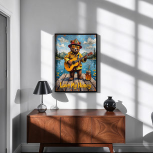 Poster Sérénade sucrée de l'ours