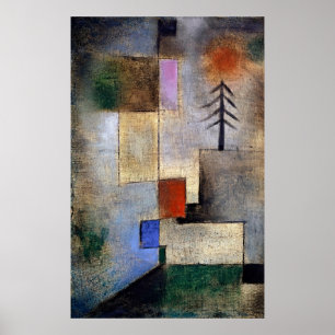 Poster Serene Fir Trees par Paul Klee - Art Abstrait
