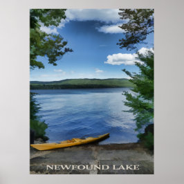 Poster Serene Kayak sur le lac Newfound