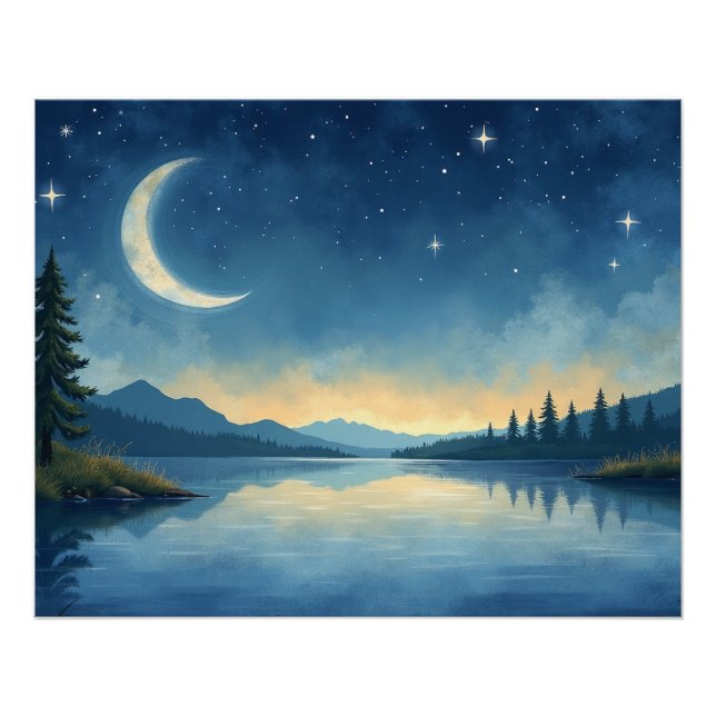 Poster Serene Nightscape (Devant)