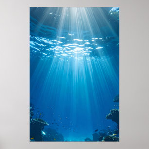 Poster Serene Sunlit Coral Reef