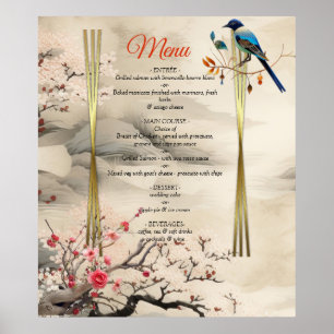 Poster Serene Tranquility Ikebana Thème japonais