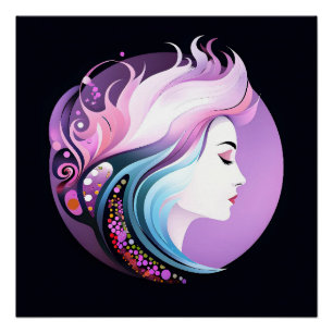 Poster "Sérénité dans le style" Beauté féminine    