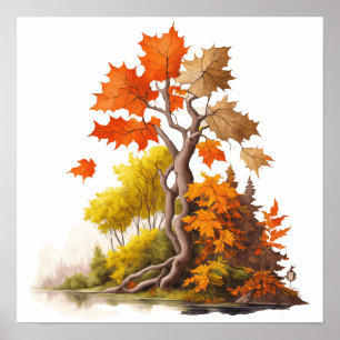 Poster Sérénité de la saison automnale