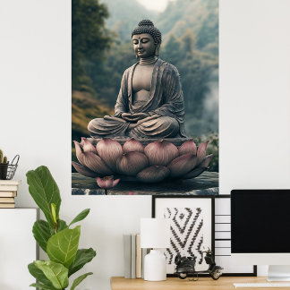 Poster Sérénité du Bouddha Lotus