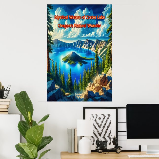 Poster Sérénité du lac Crater (Bureau à domicile)