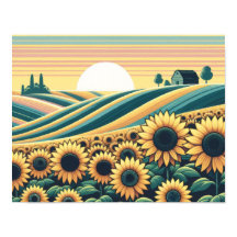 Sérénité du tournesol : Levée de soleil rustique